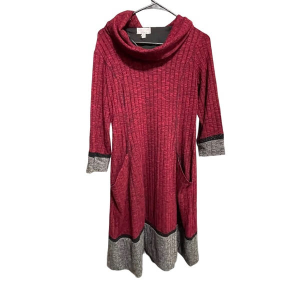 Signature by Robbie Bee cowl neck dress Size PM - Picture 6 of 13